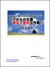 【ハゲからの生還 育毛発毛大作戦!!】メールサポート付