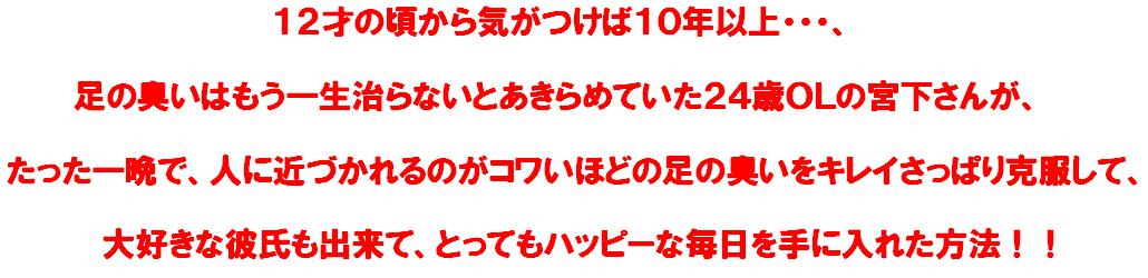 足の臭いバスタープログラム