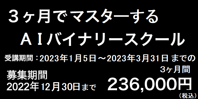 3ヶ月でマスターするAIバイナリースクール